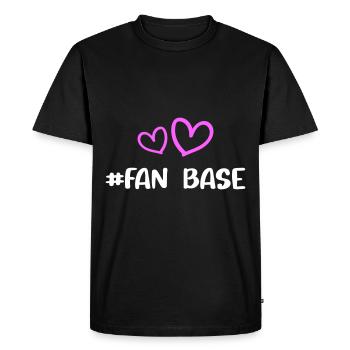 Fan Base Heart Love - Men's Premium Organic T-Shirt - black - Front - Nico (187cm)