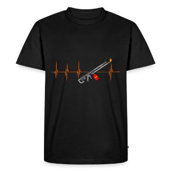 Cadeau de déneigement lance-flammes - T-shirt Premium bio Homme - noir - Devant - Nico (187cm)