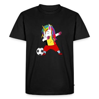 Cadeau à pois de football belge - T-shirt Premium bio Homme - noir - Devant - Nico (187cm)