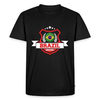 Cadeau de football au Brésil - T-shirt Premium bio Homme - noir - Devant - Nico (187cm)