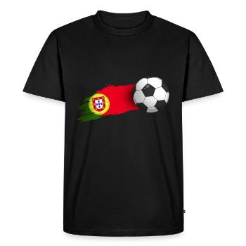 Cadeau de football au Portugal - T-shirt Premium bio Homme - noir - Devant - Nico (187cm)