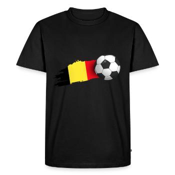 Cadeau de football en Belgique - T-shirt Premium bio Homme - noir - Devant - Nico (187cm)