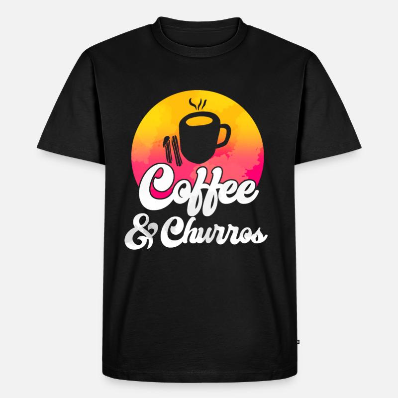 Churro Geschenk Mexico Essen - Männer Premium Bio T-Shirt - Schwarz