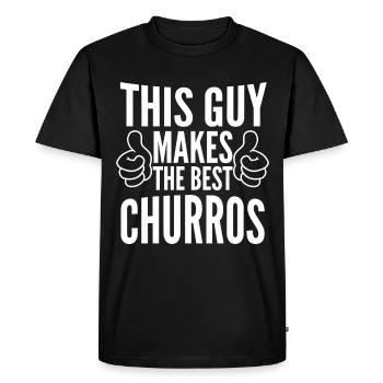 Churro Gift Mexico Nourriture - T-shirt Premium bio Homme - noir - Devant - Nico (187cm)