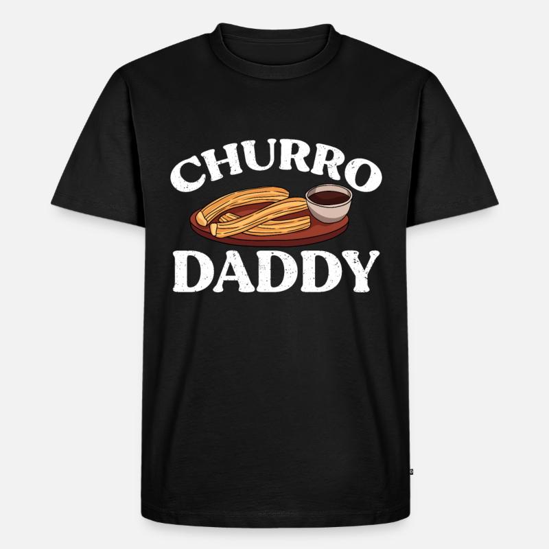 Churro Geschenk Mexico Essen - Männer Premium Bio T-Shirt - Schwarz