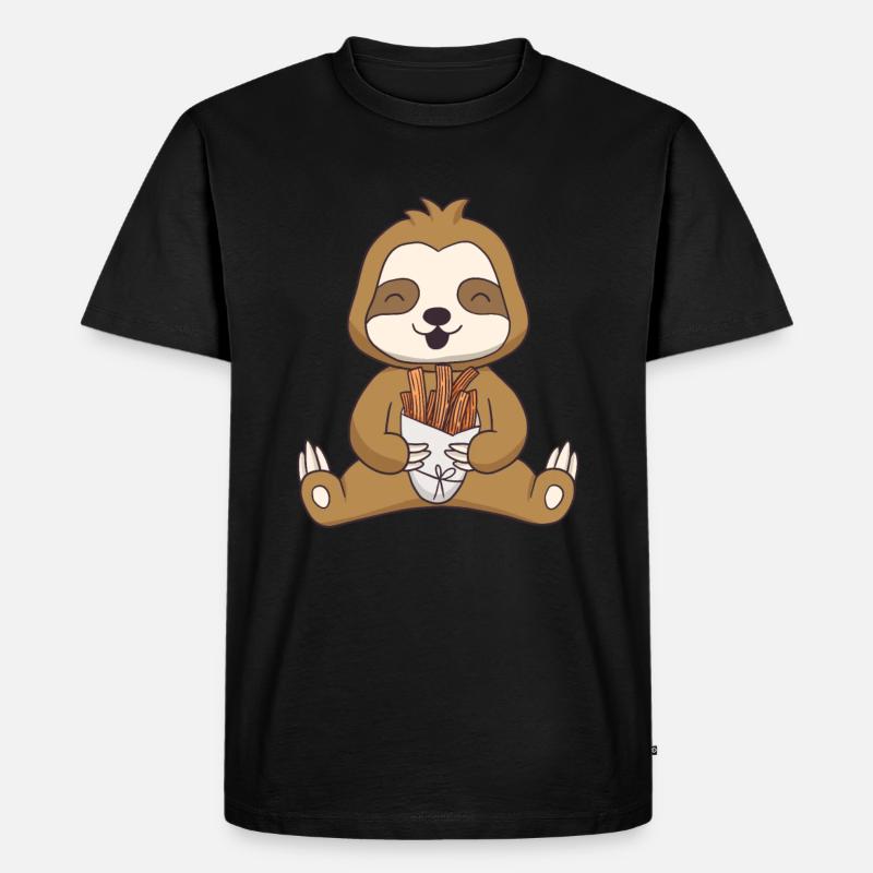 Churro Geschenk Mexico Essen - Männer Premium Bio T-Shirt - Schwarz