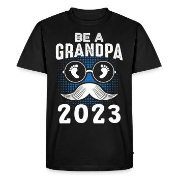 Futur grand-père 2023, 2023 Je serai grand-père, 2023 grand-père - T-shirt Premium bio Homme - noir - Devant - Nico (187cm)