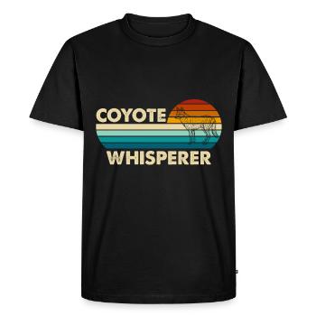 Chasse au coyote Coyote Hunter Coyote - T-shirt Premium bio Homme - noir - Devant - Nico (187cm)