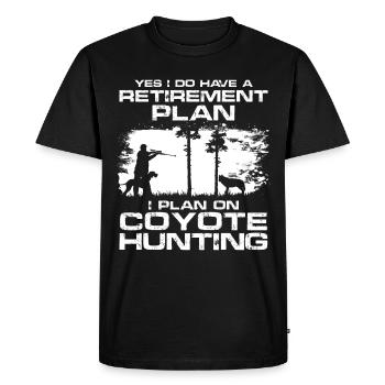Chasse au coyote Coyote Hunter Coyote - T-shirt Premium bio Homme - noir - Devant - Nico (187cm)