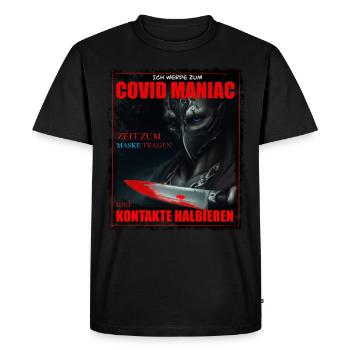 Portez un masque et réduisez de moitié les lentilles de contact qu’ils ont dites - T-shirt Premium bio Homme - noir - Devant - Nico (187cm)