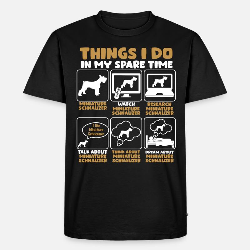 Zwergschnauzer - Männer Premium Bio T-Shirt - Schwarz
