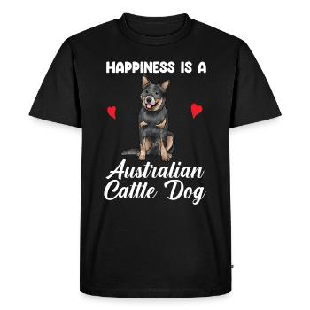 Australian Cattle Dog - Men's Premium Organic T-Shirt - black - Front - Nico (187cm)