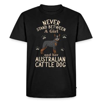 Australian Cattle Dog - Men's Premium Organic T-Shirt - black - Front - Nico (187cm)