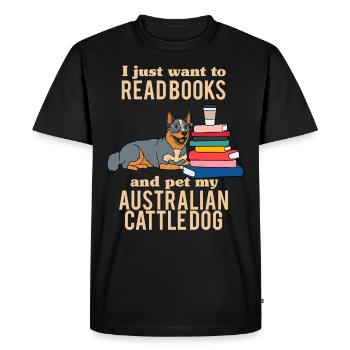 Australian Cattle Dog - Men's Premium Organic T-Shirt - black - Front - Nico (187cm)