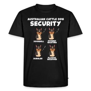 Australian Cattle Dog - Men's Premium Organic T-Shirt - black - Front - Nico (187cm)