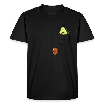 Sac d’avocat - T-shirt Premium bio Homme - noir - Devant - Nico (187cm)