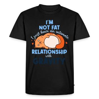 Grosse bite de chat - T-shirt Premium bio Homme - noir - Devant - Nico (187cm)