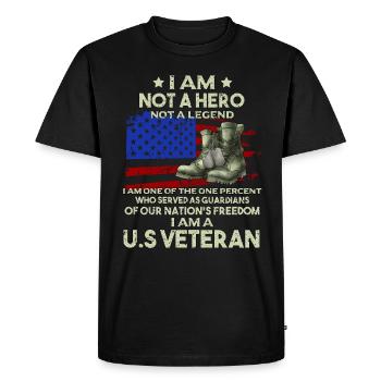 Vétéran du Vietnam - T-shirt Premium bio Homme - noir - Devant - Nico (187cm)
