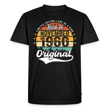 Legendary since November 1960 - 1960 - Men's Premium Organic T-Shirt - black - Front - Nico (187cm)
