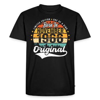 Legendary since November 1966 - 1966 - Men's Premium Organic T-Shirt - black - Front - Nico (187cm)