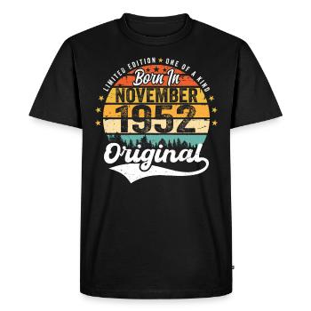Légendaire depuis novembre 1952 - 1952 - T-shirt Premium bio Homme - noir - Devant - Nico (187cm)