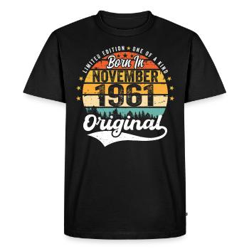Légendaire depuis novembre 1961 - 1961 - T-shirt Premium bio Homme - noir - Devant - Nico (187cm)