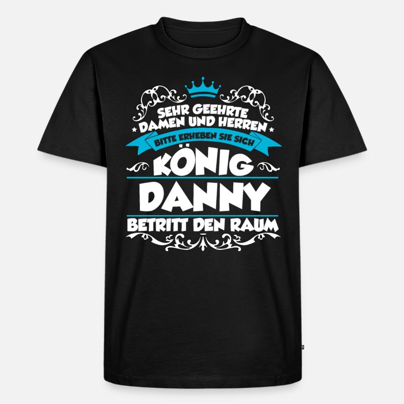 Danny Name Design - Männer Premium Bio T-Shirt - Schwarz