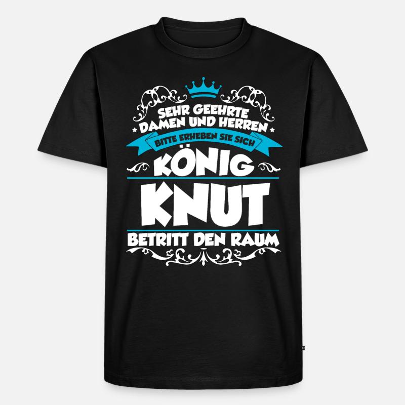 Knut Name Design - Männer Premium Bio T-Shirt - Schwarz