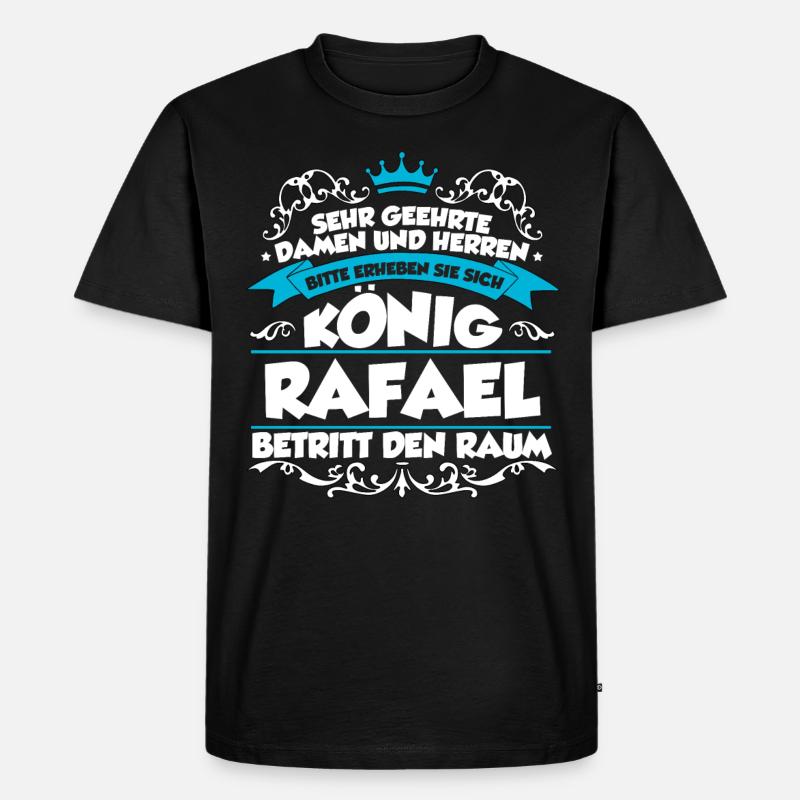 Rafael Name Design - Männer Premium Bio T-Shirt - Schwarz