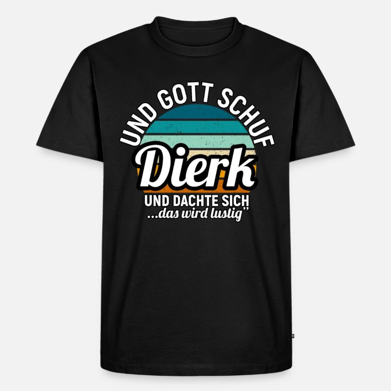 Dietmar - Männer Premium Bio T-Shirt - Schwarz