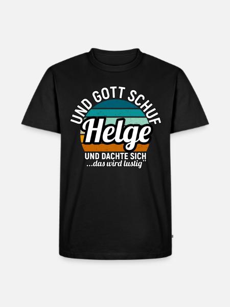 Helge - Männer Premium Bio T-Shirt - Schwarz