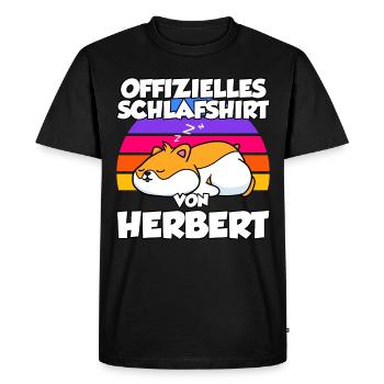 Herbert's official sleep shirt - Men's Premium Organic T-Shirt - black - Front - Nico (187cm)
