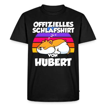 Chemise de nuit officielle par Hubert - T-shirt Premium bio Homme - noir - Devant - Nico (187cm)