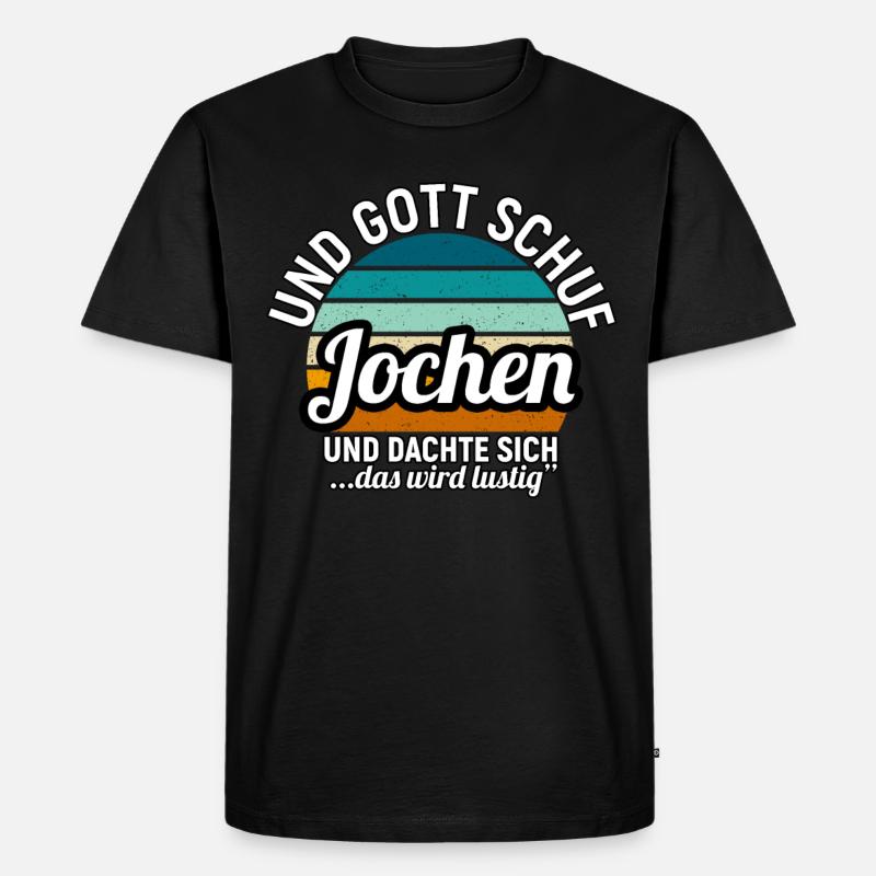 Jochen - Männer Premium Bio T-Shirt - Schwarz