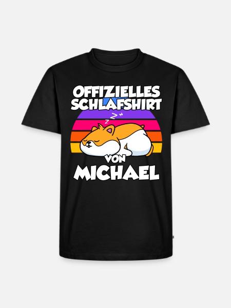 Offizielles Schlafshirt Von Michael - Männer Premium Bio T-Shirt - Schwarz