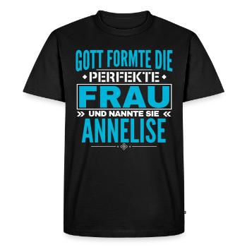 Annelise Name Design - T-shirt Premium bio Homme - noir - Devant - Nico (187cm)