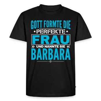 Conception du nom de Barbara - T-shirt Premium bio Homme - noir - Devant - Nico (187cm)