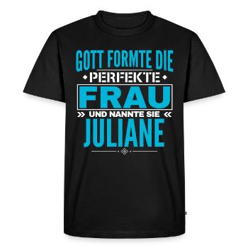 Conception du nom Juliane - T-shirt Premium bio Homme - noir - Devant - Nico (187cm)