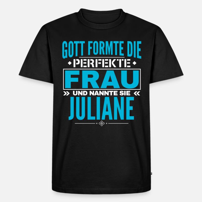 Juliane Name Design - Männer Premium Bio T-Shirt - Schwarz
