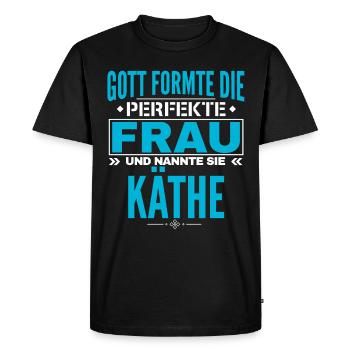 Käthe Name Design - T-shirt Premium bio Homme - noir - Devant - Nico (187cm)