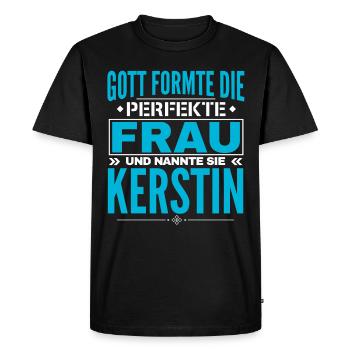 Kerstin Name Design - Men's Premium Organic T-Shirt - black - Front - Nico (187cm)