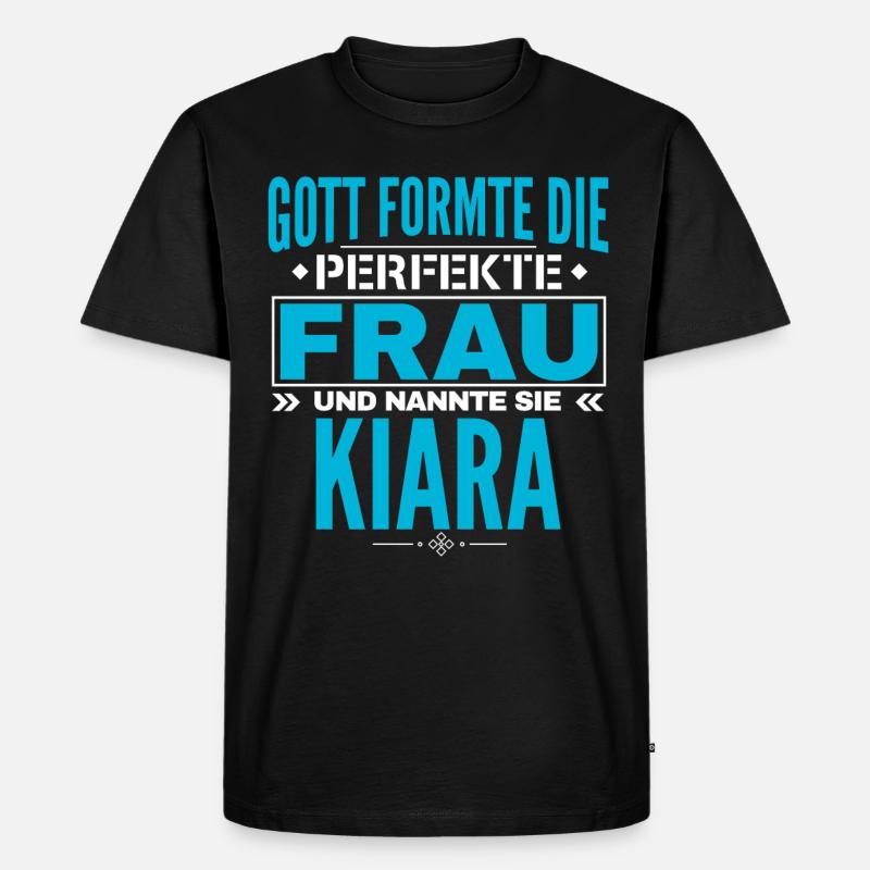 Kiara Name Design - Männer Premium Bio T-Shirt - Schwarz