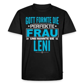 Leni Name Design - Men's Premium Organic T-Shirt - black - Front - Nico (187cm)