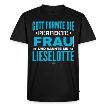 Lieselotte Name Design - T-shirt Premium bio Homme - noir - Devant - Nico (187cm)