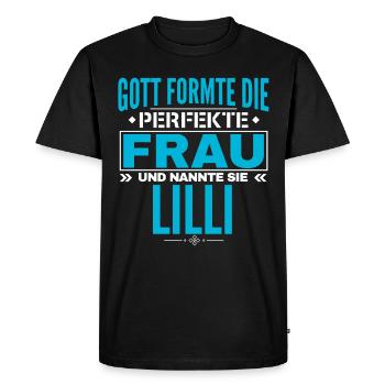 Lilli Name Design - Men's Premium Organic T-Shirt - black - Front - Nico (187cm)