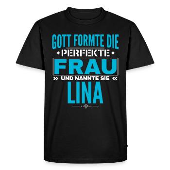 Lina Name Design - T-shirt Premium bio Homme - noir - Devant - Nico (187cm)