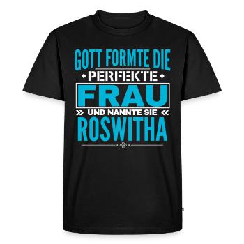 Conception du nom Roswitha - T-shirt Premium bio Homme - noir - Devant - Nico (187cm)