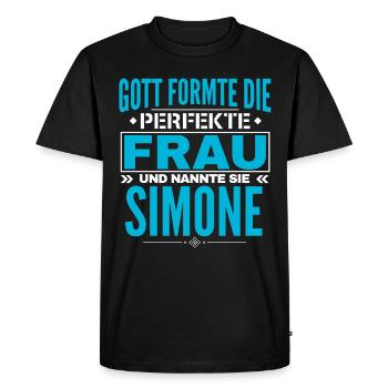 Simone Name Design - Men's Premium Organic T-Shirt - black - Front - Nico (187cm)
