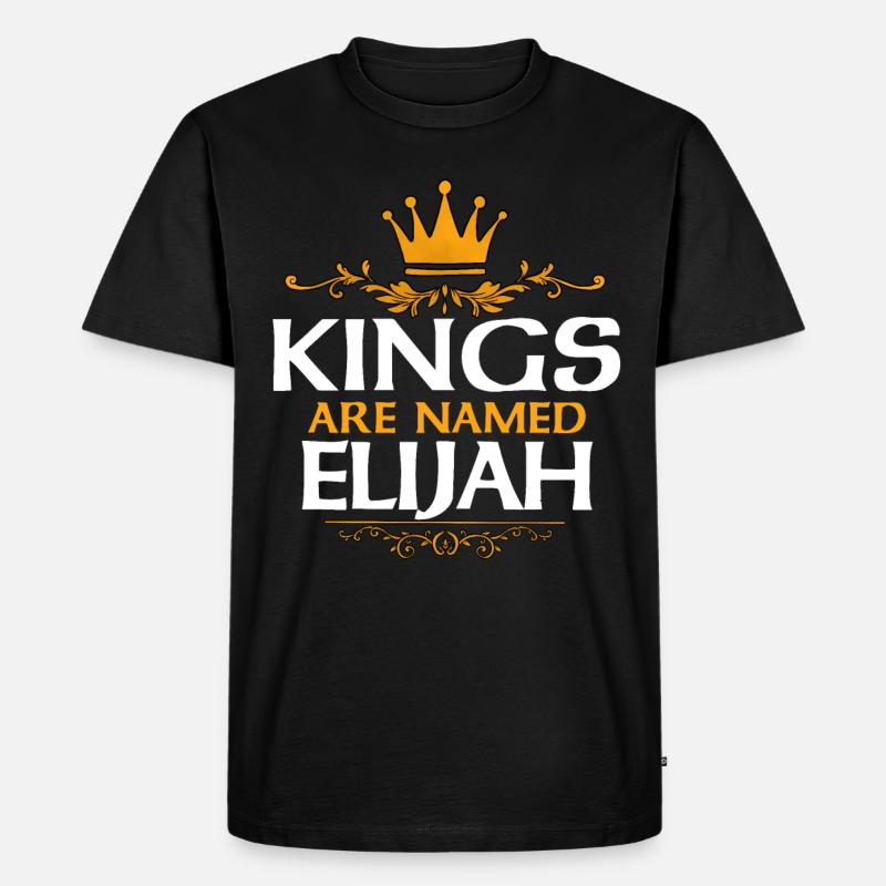 Elijah - Männer Premium Bio T-Shirt - Schwarz