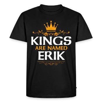 Erik - T-shirt Premium bio Homme - noir - Devant - Nico (187cm)